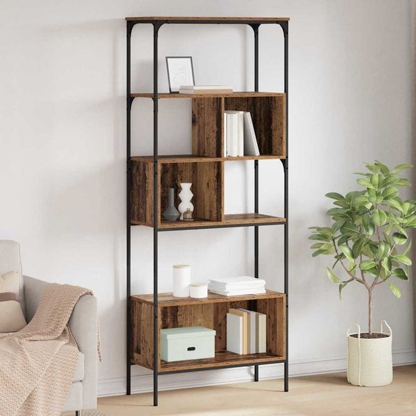 Kirjahylly 5 Tasoa 76X33X188,5 Cm Tekninen Puu