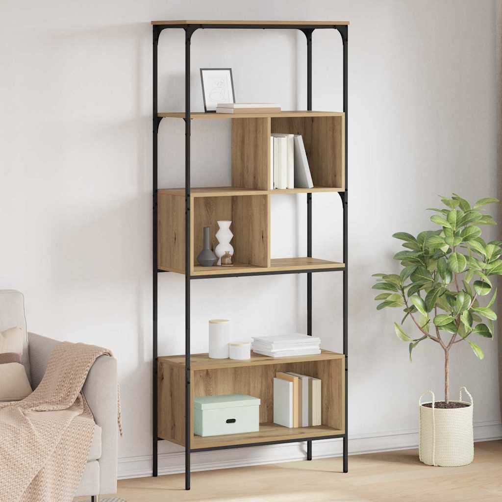 Kirjahylly 5 Tasoa 76X33X188,5 Cm Tekninen Puu