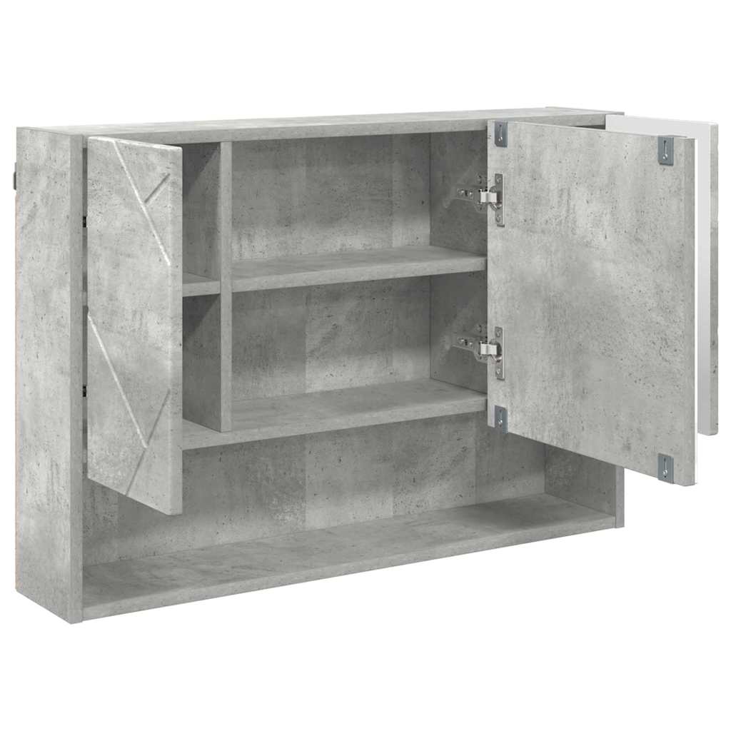 Peilikaappi Ovella Betoni Harmaa 80 X 17 X 55 Cm Tekninen Puu