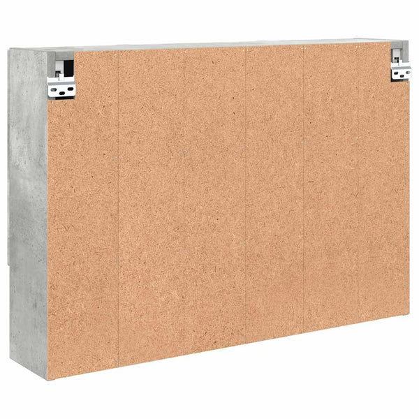 Peilikaappi Ovella Betoni Harmaa 80 X 17 X 55 Cm Tekninen Puu