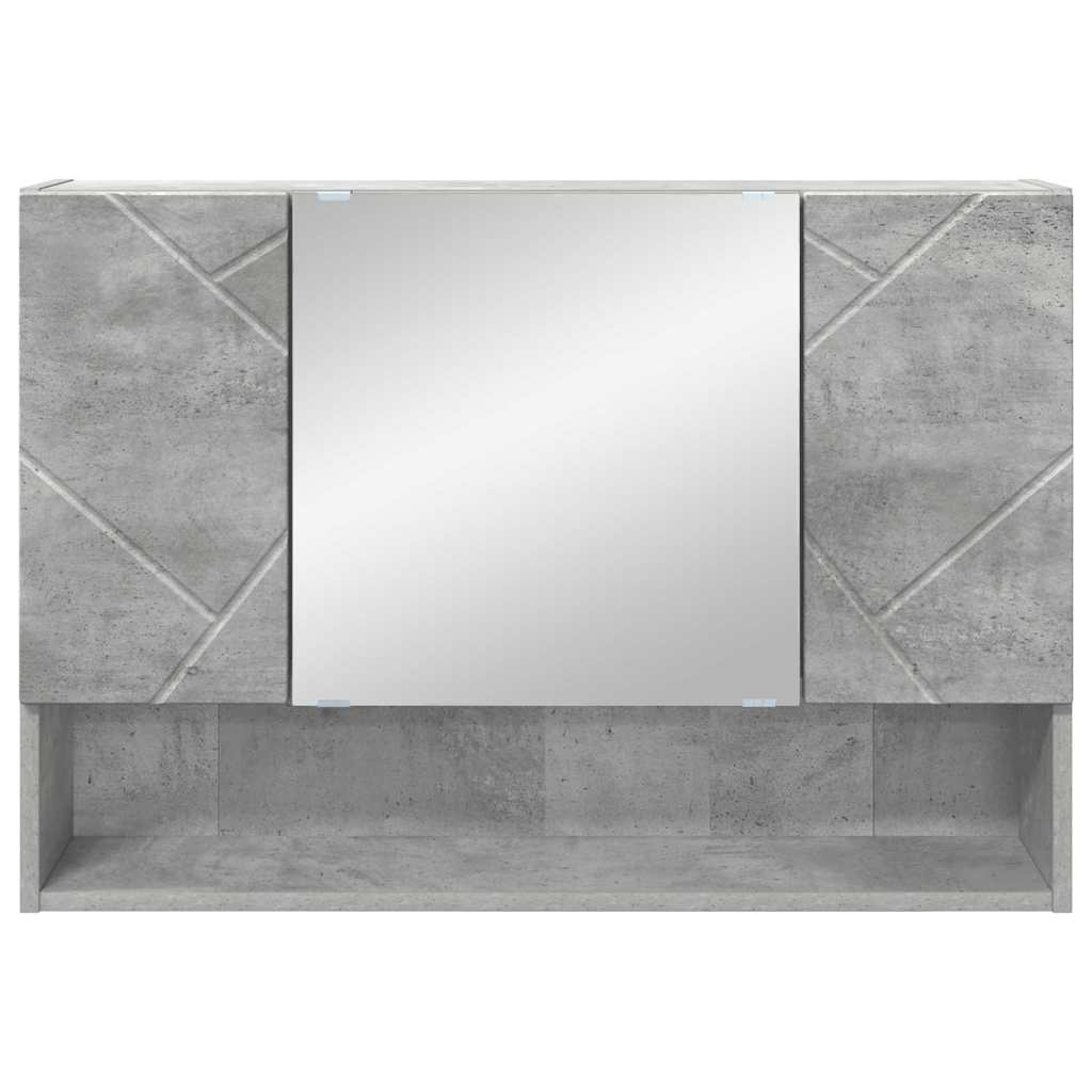 Peilikaappi Ovella Betoni Harmaa 80 X 17 X 55 Cm Tekninen Puu