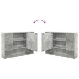 Peilikaappi Ovella Betoni Harmaa 80 X 17 X 55 Cm Tekninen Puu
