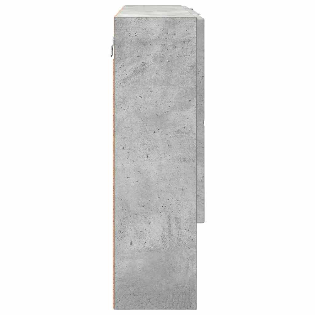 Peilikaappi Ovella Betoni Harmaa 80 X 17 X 55 Cm Tekninen Puu