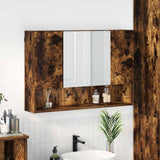 Peilikaappi Ovella Betoni Harmaa 80 X 17 X 55 Cm Tekninen Puu