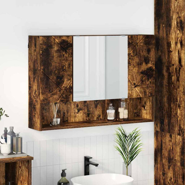 Peilikaappi Ovella Betoni Harmaa 80 X 17 X 55 Cm Tekninen Puu