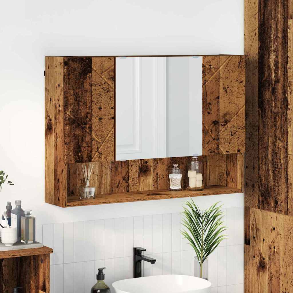 Peilikaappi Ovella Betoni Harmaa 80 X 17 X 55 Cm Tekninen Puu