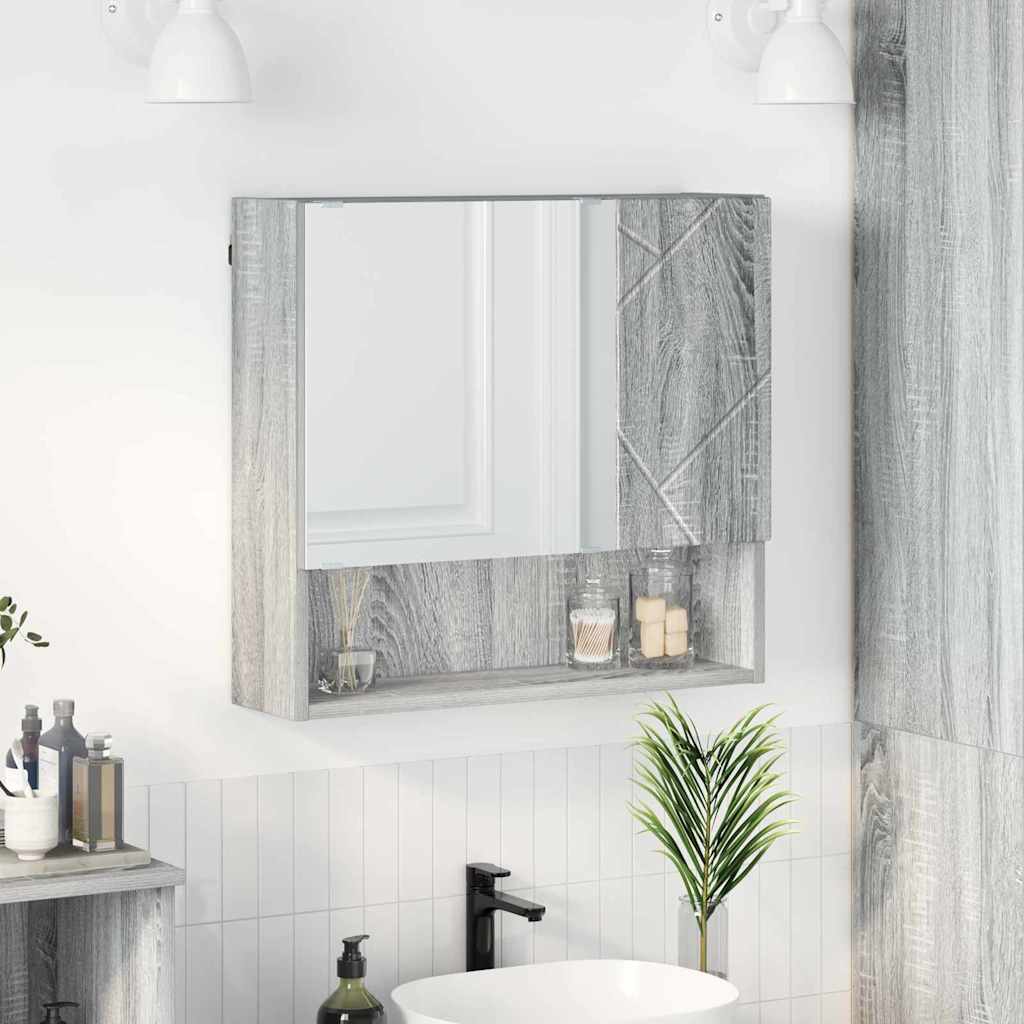 Peilikaappi Ovella Harmaa Sonoma 59 X 17 X 55 Cm Tekninen Puu