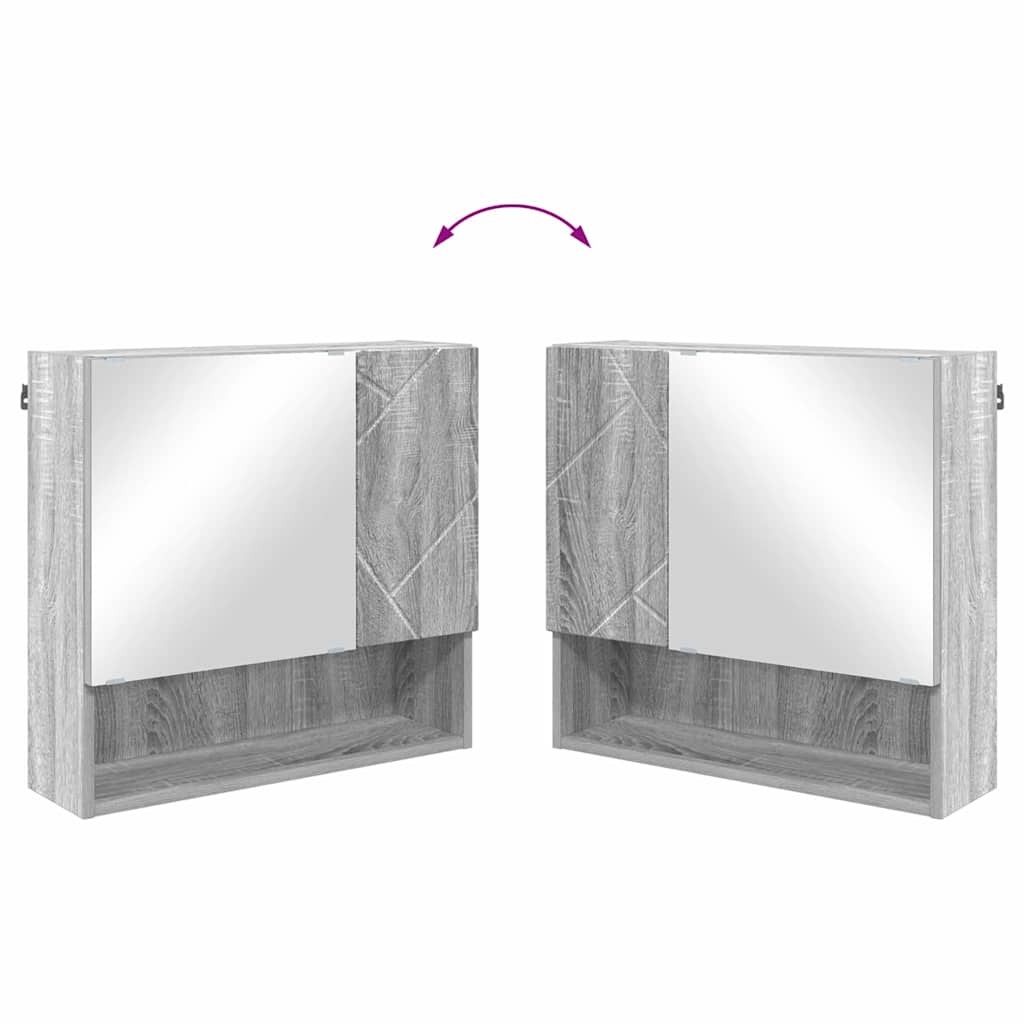 Peilikaappi Ovella Harmaa Sonoma 59 X 17 X 55 Cm Tekninen Puu