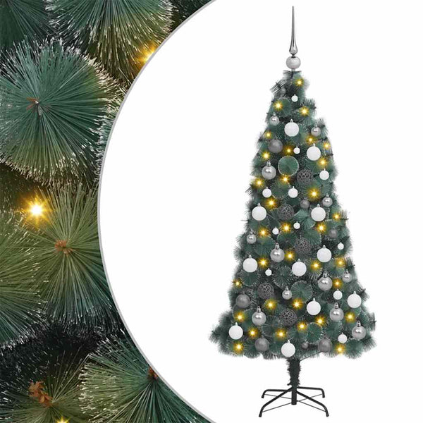 Tekokuituinen Esivalotettu Joulukuusi Pallosetillä Pet