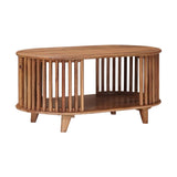 Käsintehty Kahvipöytä Teak Ruskea 85 X 50 X 40 Cm