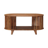 Käsintehty Kahvipöytä Teak Ruskea 85 X 50 X 40 Cm