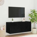 Tv-Seinäkaapit Led-Valoilla 2 Kpl