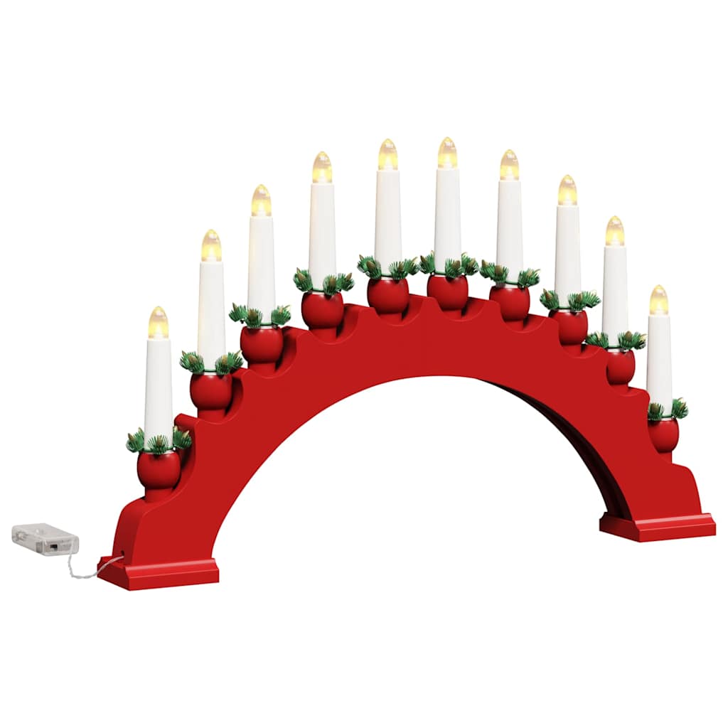 Joulukynttelikkö 10 Led-Kynttilällä 3 Kpl Lediä 47 X 5 X 29 Cm