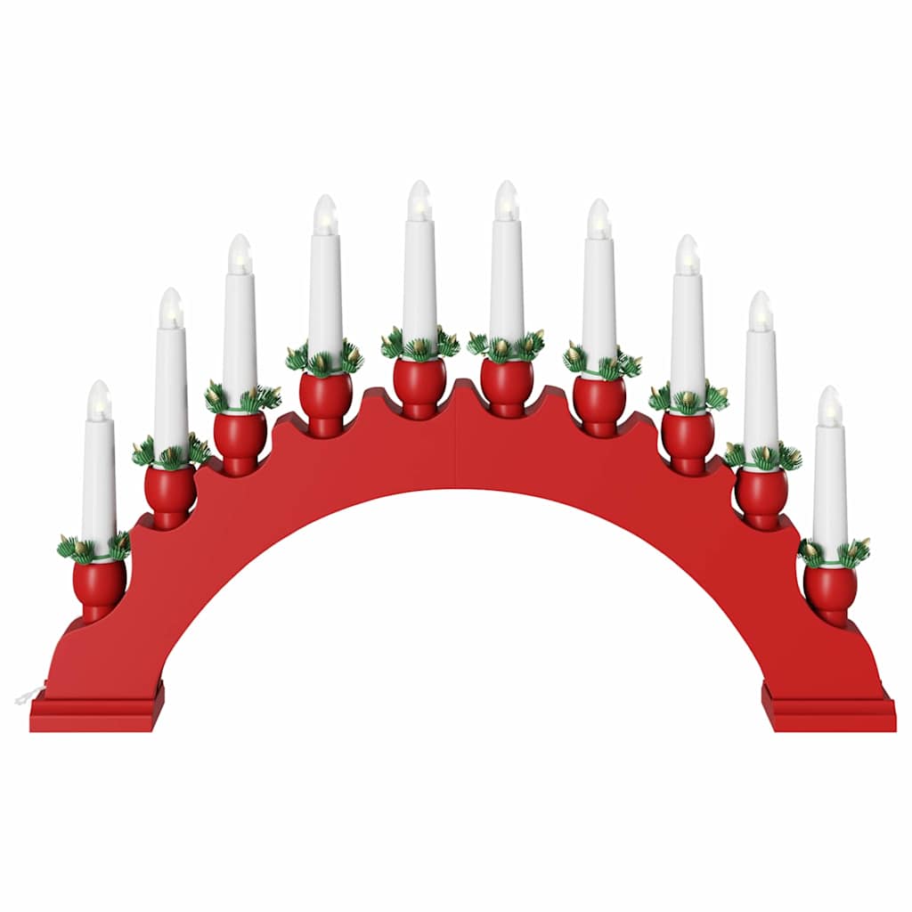 Joulukynttelikkö 10 Led-Kynttilällä 3 Kpl Lediä 47 X 5 X 29 Cm