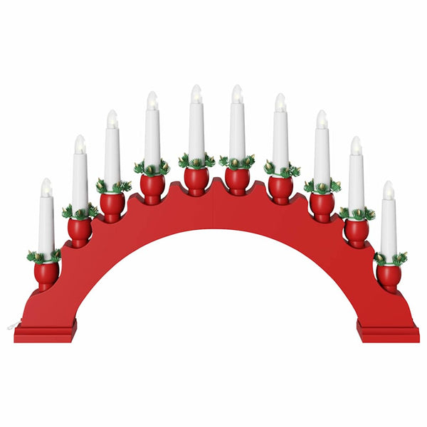 Joulukynttelikkö 10 Led-Kynttilällä 3 Kpl Lediä 47 X 5 X 29 Cm