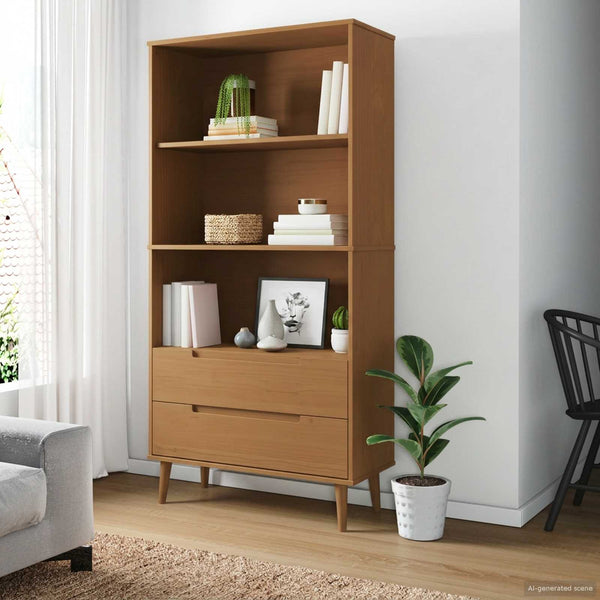 Kirjahylly Molde 85X35X170,5 Cm Täysi Mänty