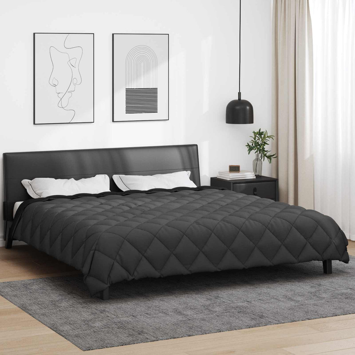 Talvityyny 155 X 220 Cm 450 Gsm Mikrokuitu (100% Polyesteri)