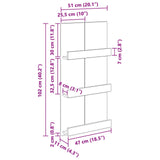Lehtiteline Artisan Tammi 51 X 11 X 102 Cm Tekninen Puu