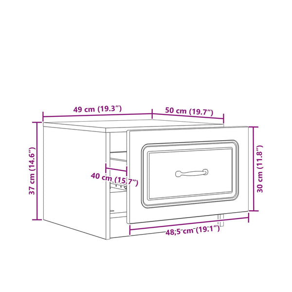 Sohvapöytä 49 X 50 X 37 Cm Tekninen Puu