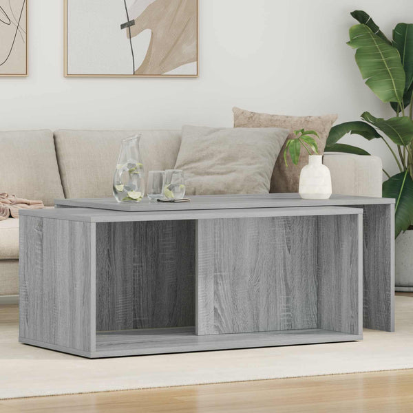 Kahvipöytäsetti 2 Kpl Betoni Harmaa 90 X 48 X 40 Cm