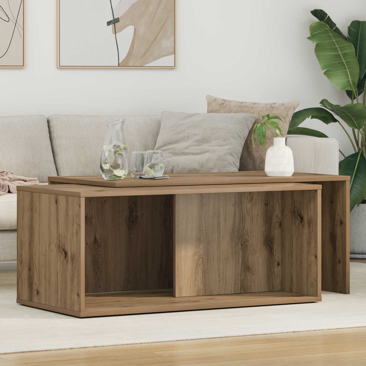 Kahvipöytäsetti 2 Kpl Betoni Harmaa 90 X 48 X 40 Cm