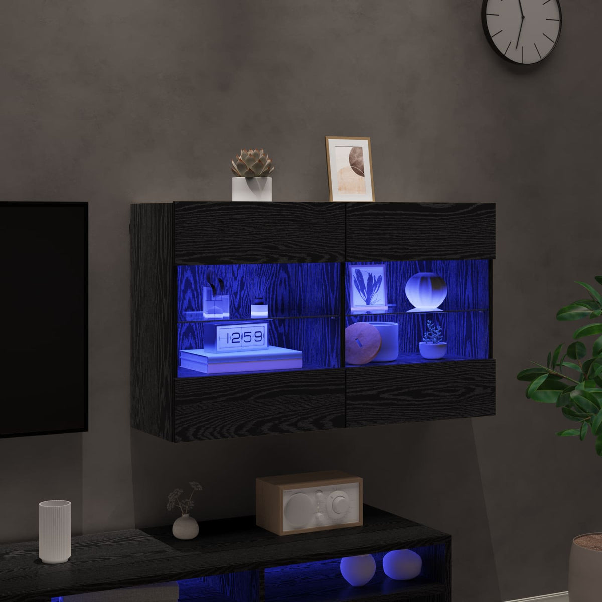 Tv-Seinäkaappi 98,5 X 30 X 60,5 Cm . Tekninen Puu