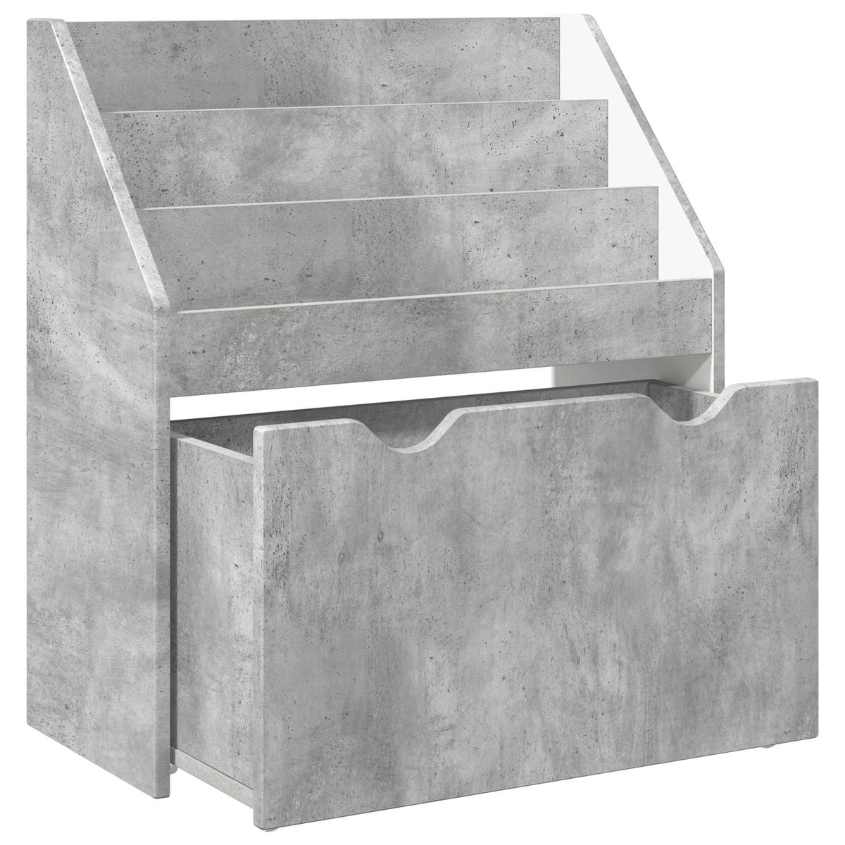 Lasten Kirjahylly Betoni Harmaa 60 X 29,5 X 69 Cm Tekninen Puu