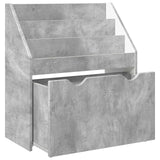Lasten Kirjahylly Betoni Harmaa 60 X 29,5 X 69 Cm Tekninen Puu