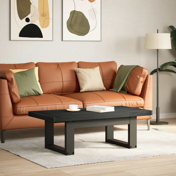 Sohvapöytä Noain Amuotoiset Jalat 120X60X40Cm Massiivipuu Mänty