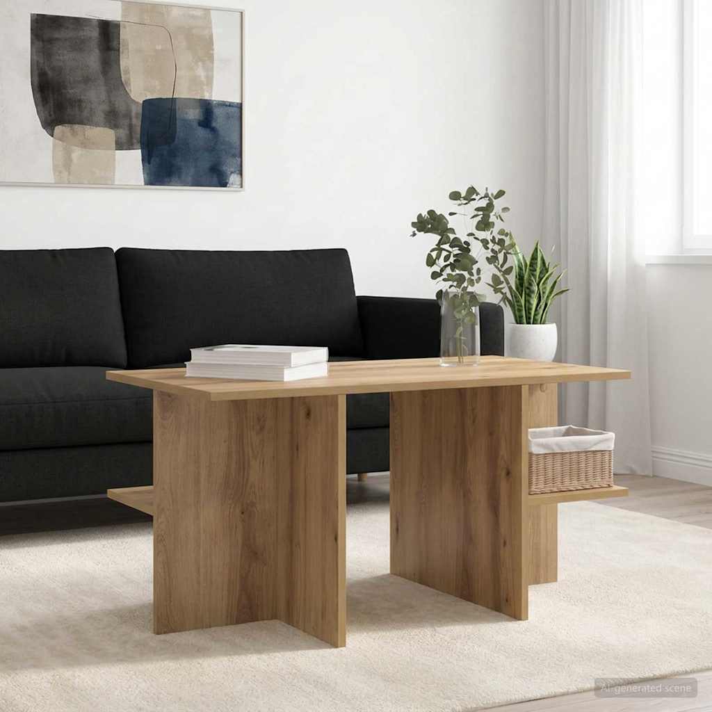 Sohvapöytä Artisaanitammi 87 X 50 X 45 Cm Käsitelty Puu