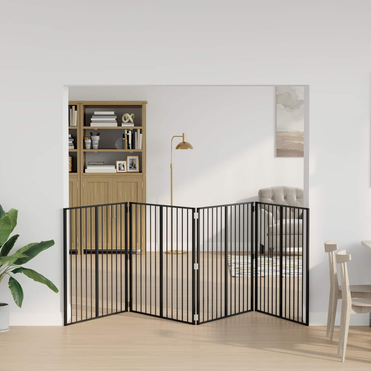 Koiraportti 4 Kpl Musta Galvanoitu Teräs