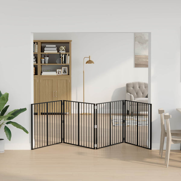 Koiraportti 4 Kpl Musta Galvanoitu Teräs