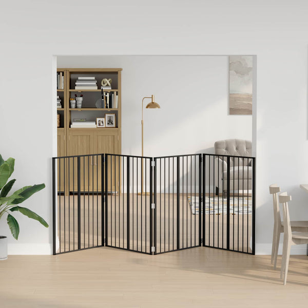 Koiraportti 4 Kpl Musta Galvanoitu Teräs