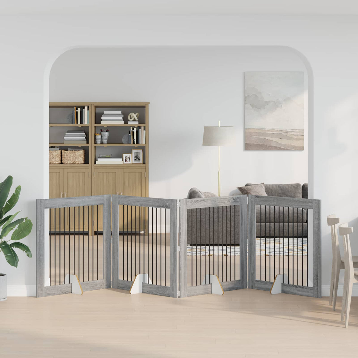 Käytännöllinen Koiraportti Jalustoilla 8 Kpl Artisaanitammi