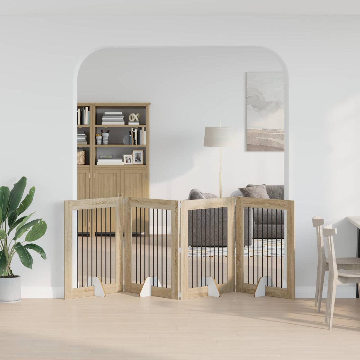 Käytännöllinen Koiraportti Jalustoilla 8 Kpl Artisaanitammi