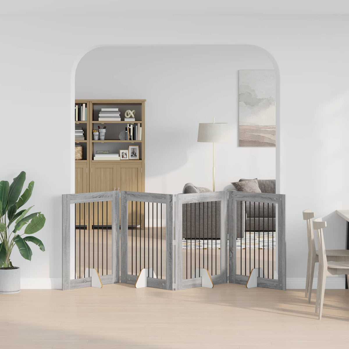 Käytännöllinen Koiraportti Jalustoilla 8 Kpl Artisaanitammi