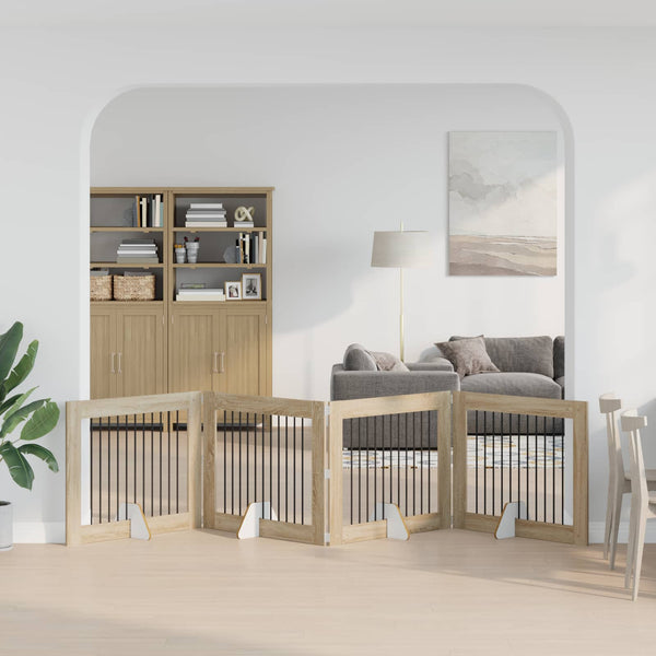 Käytännöllinen Koiraportti Jalustoilla 8 Kpl Artisaanitammi
