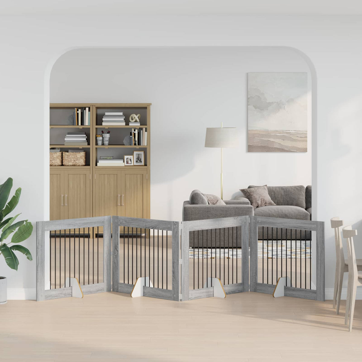 Käytännöllinen Koiraportti Jalustoilla 8 Kpl Artisaanitammi