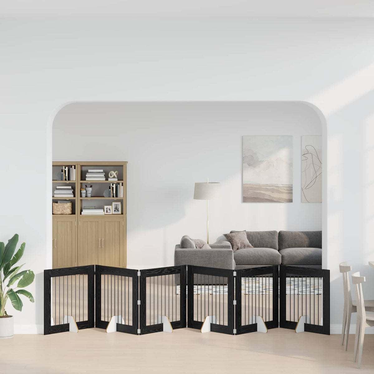 Käytännöllinen Koiraportti Jalustoilla 8 Kpl Artisaanitammi