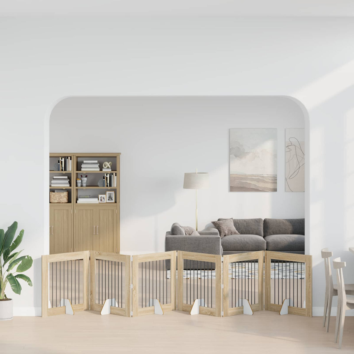 Käytännöllinen Koiraportti Jalustoilla 8 Kpl Artisaanitammi