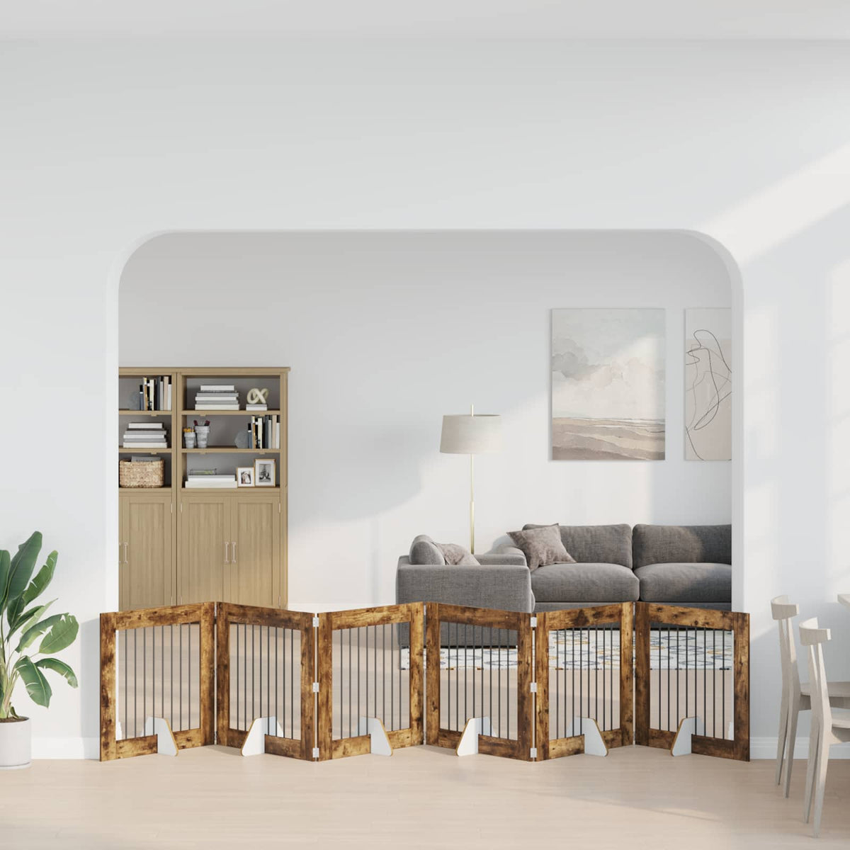 Käytännöllinen Koiraportti Jalustoilla 8 Kpl Artisaanitammi