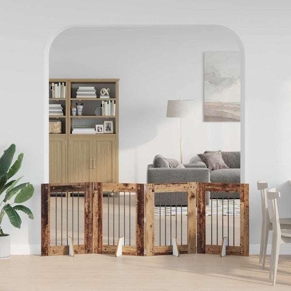 Käytännöllinen Koiraportti Jalustoilla 8 Kpl Artisaanitammi