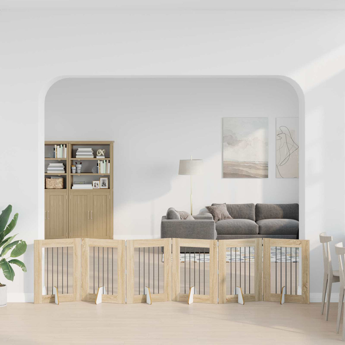 Käytännöllinen Koiraportti Jalustoilla 8 Kpl Artisaanitammi