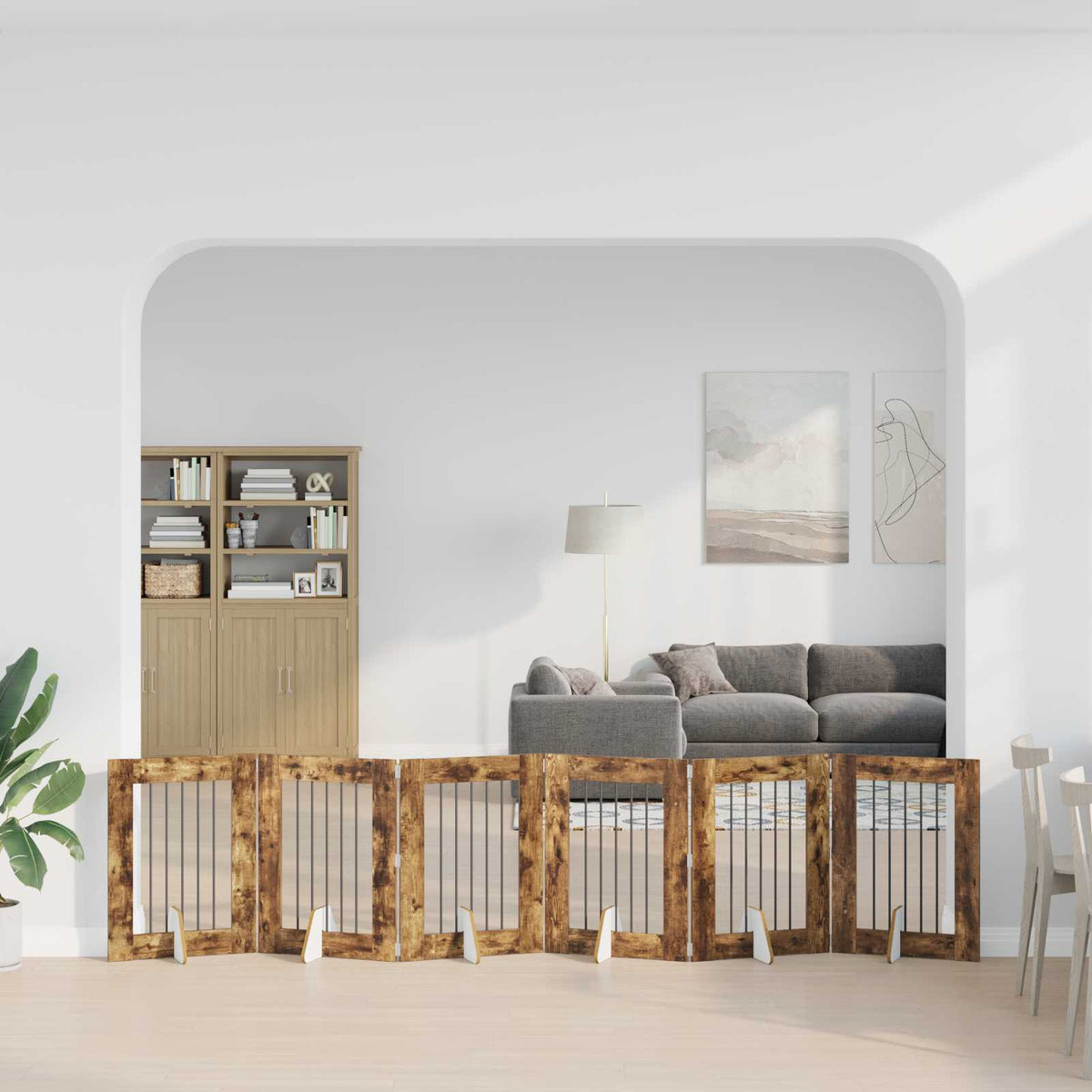 Käytännöllinen Koiraportti Jalustoilla 8 Kpl Artisaanitammi