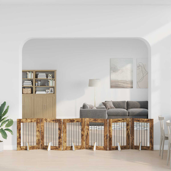 Käytännöllinen Koiraportti Jalustoilla 8 Kpl Artisaanitammi