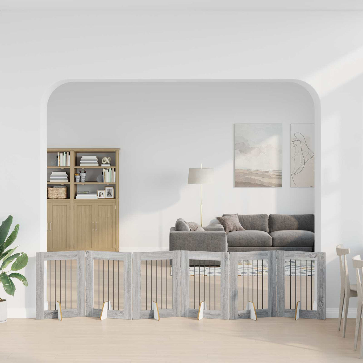 Käytännöllinen Koiraportti Jalustoilla 8 Kpl Artisaanitammi