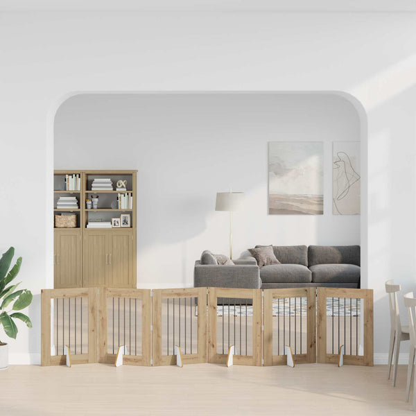 Käytännöllinen Koiraportti Jalustoilla 8 Kpl Artisaanitammi