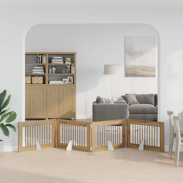 Käytännöllinen Koiraportti Jalustoilla 8 Kpl Artisaanitammi