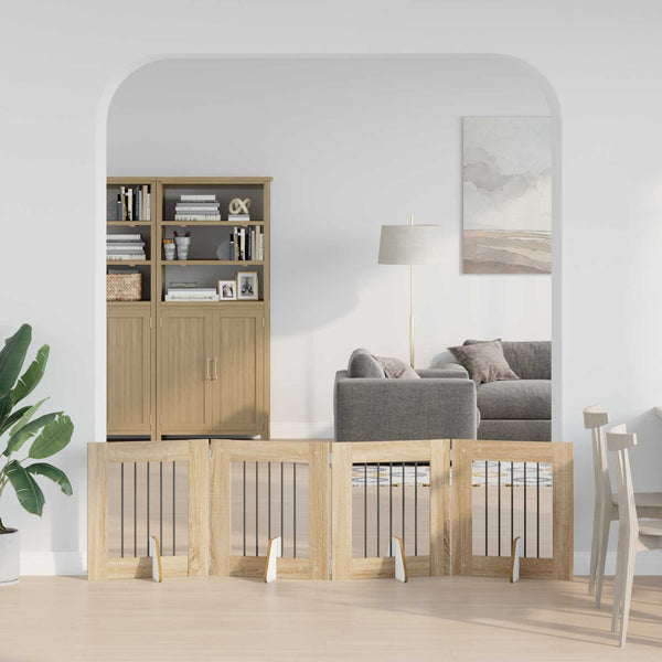 Käytännöllinen Koiraportti Jalustoilla 8 Kpl Artisaanitammi