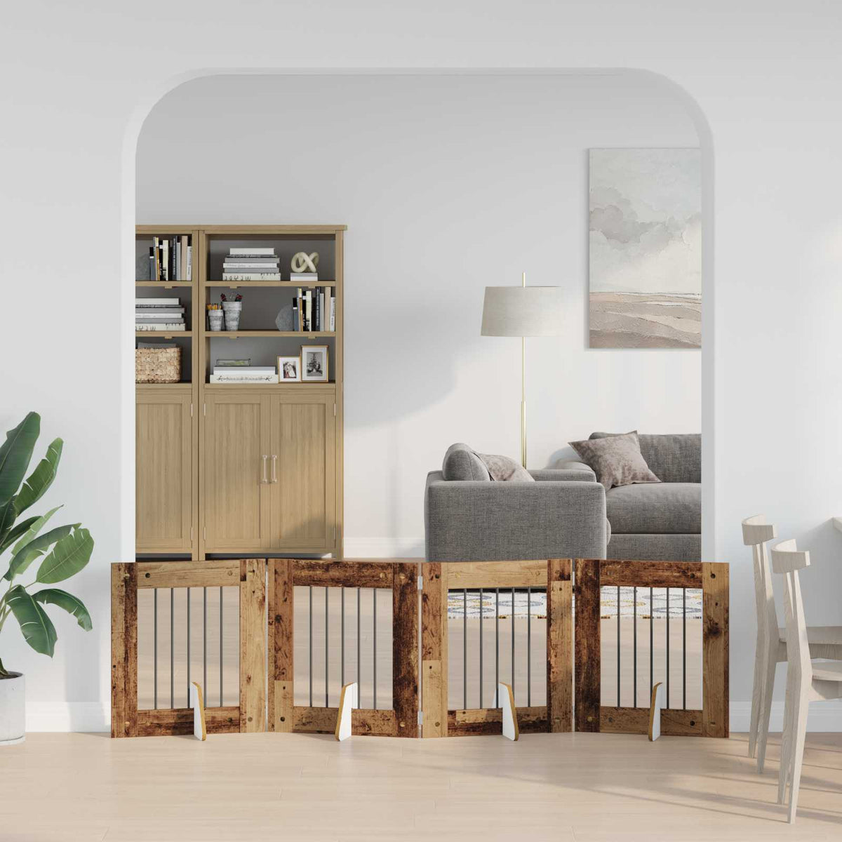 Käytännöllinen Koiraportti Jalustoilla 8 Kpl Artisaanitammi
